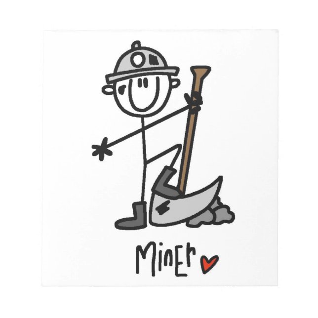 Miner Stick Figure Notepad (Front)