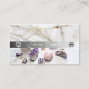Mineral Amethyst Crystal Quartz Texture Business Card
