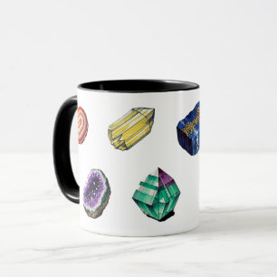 Mineral Crystal Mug - Vibrant Natural Gemstone Des