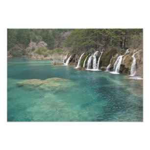 Mineral deposits make waterfalls and clear photo print