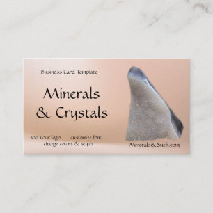 Mineral Geode Healing Crystals Business Card