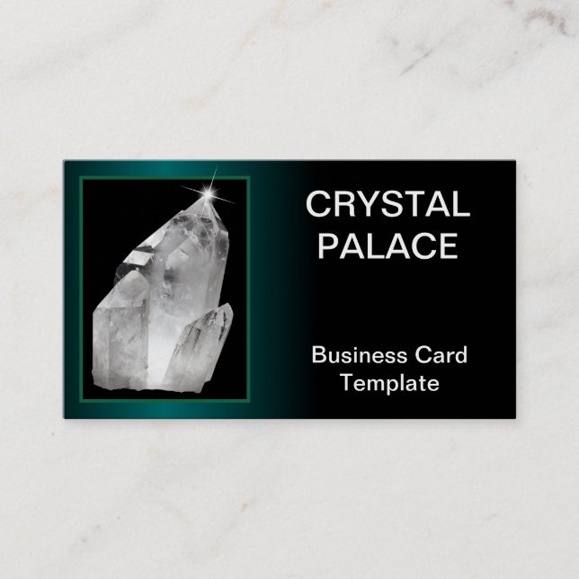 Mineral Healing  Crystals Business Card (Front)