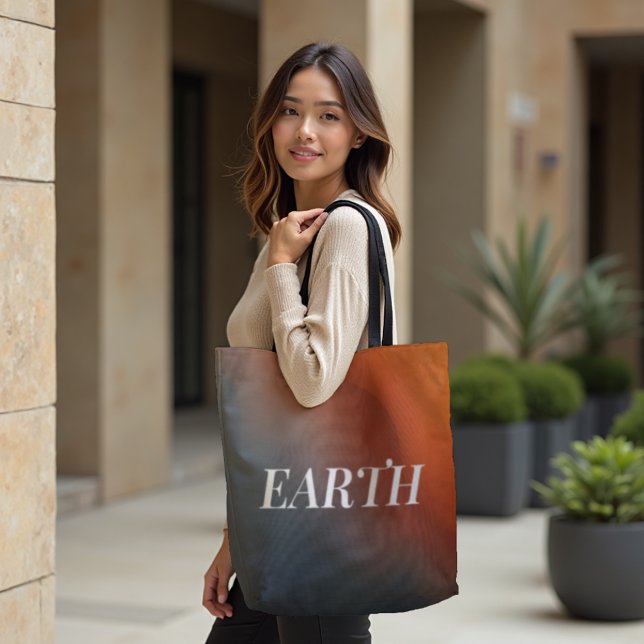 Mineral Vein - Earthy Organic Gradient Tote Bag (Mineral Vein Tote Bag. Earthy gradient style for modern, refined everyday use.)