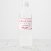 Mineral Water Labels | Wedding Bottle Stickers