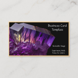 Minerals Crystal Energy Amethyst Business Card