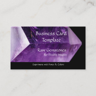 Minerals Crystal Raw Amethyst Business Card