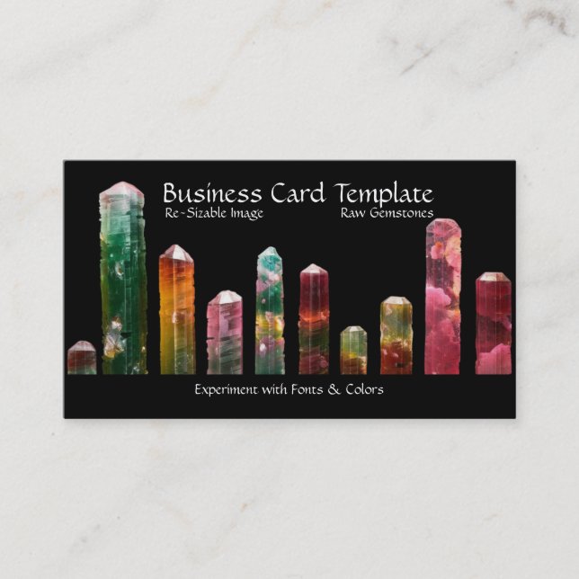 Minerals Raw Crystal Business Card (Front)