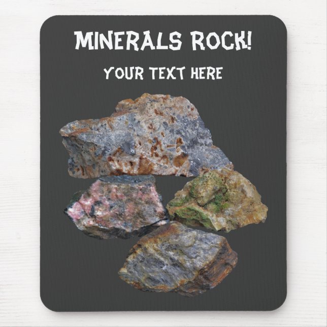 Minerals Rock Collectors Cute Mouse Mat (Front)