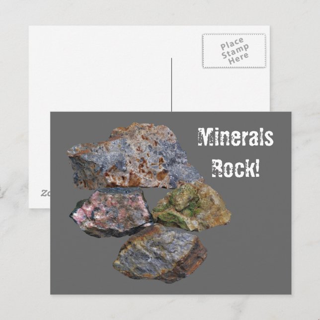 Minerals Rock Collectors Funny  Postcard (Front/Back)