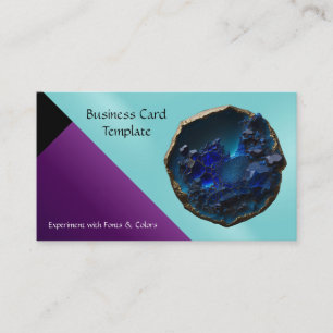 Minerals Sapphire Blue Crystal Business Card
