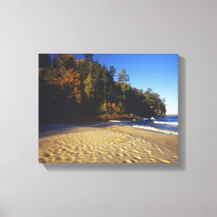 Miners Beach at Pictured Rocks National Canvas Print