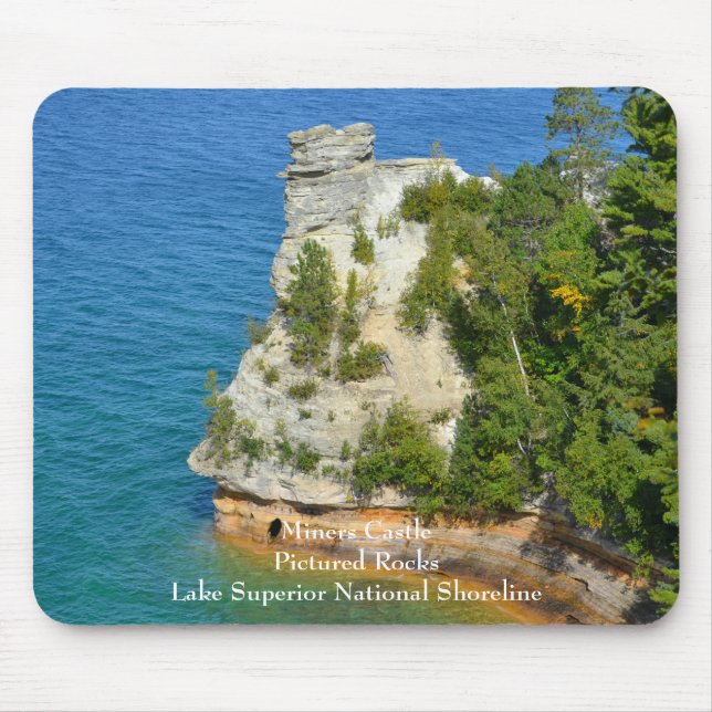 Miners Castle at Pictured Rocks Mouse Mat (Front)