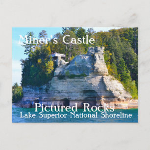 Miner's Castle Pictured Rocks Postcard