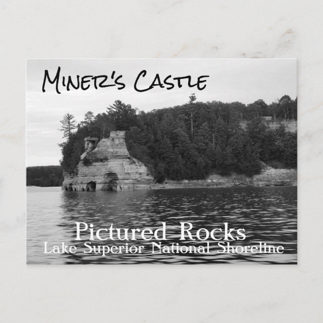 Miner's Castle Pictured Rocks Postcard (Front)