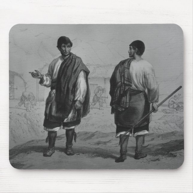 Miners of Chile, engraved by F. Lehnert Mouse Mat (Front)