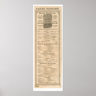 Miners' Restaurant Menu (1083A) Poster