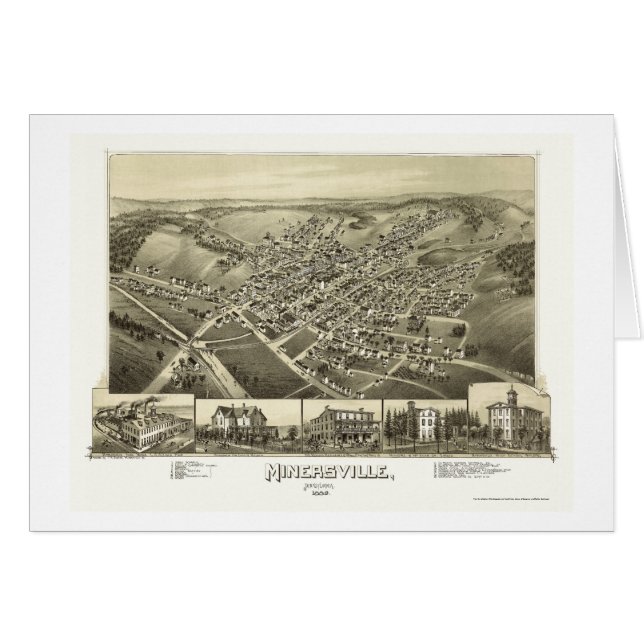 Minersville, PA Panoramic Map - 1889 (Front Horizontal)