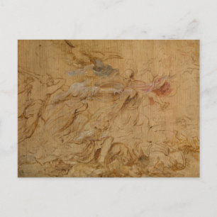 Minerva and Hercules Restraining Mars by Rubens Postcard