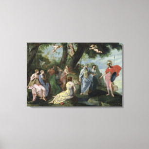 Minerva with the Muses Canvas Print