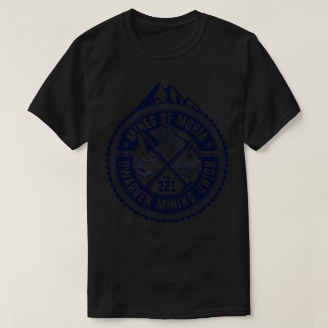 Mines of Moria Dwarven Mining Union 1 T-Shirt (Design Front)