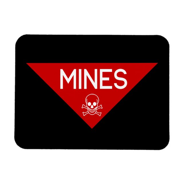 MINES SIGN | SIGNAGE | SYMBOL MAGNET (Horizontal)