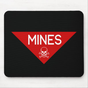 MINES SIGN   SIGNAGE   SYMBOL MOUSE MAT
