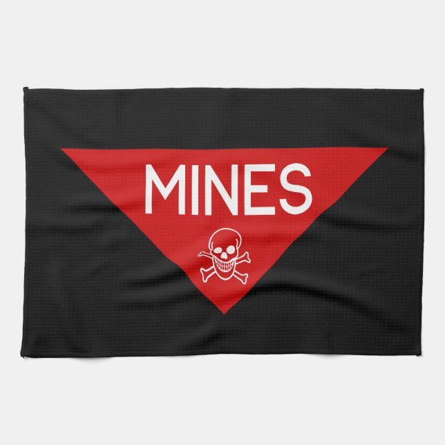 MINES SIGN | SIGNAGE | SYMBOL TEA TOWEL (Horizontal)