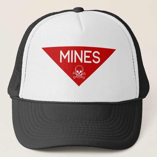MINES SIGN | SIGNAGE | SYMBOL TRUCKER HAT (Front)