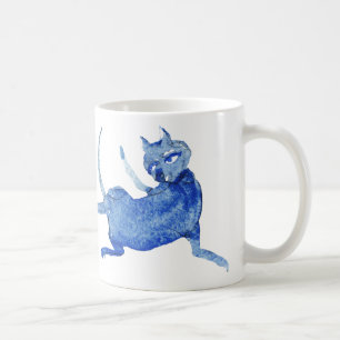 MING Blue Cat Blue and white Mug