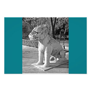 Ming Tombs Dragon B&W Photo Print