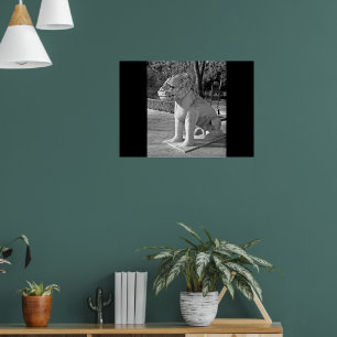 Ming Tombs Dragon B&W Poster