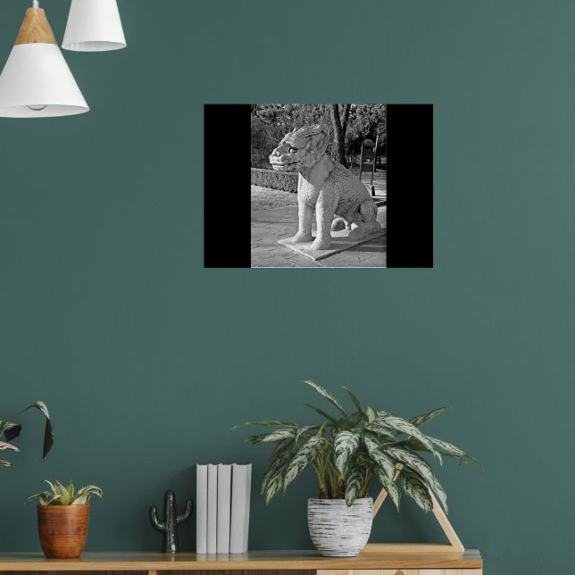 Ming Tombs Dragon B&W Poster (Living Room 1)