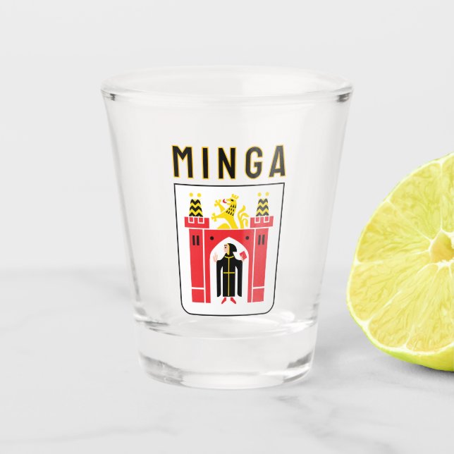 Minga coat of arms, Bavaria Shot Glass (Front)
