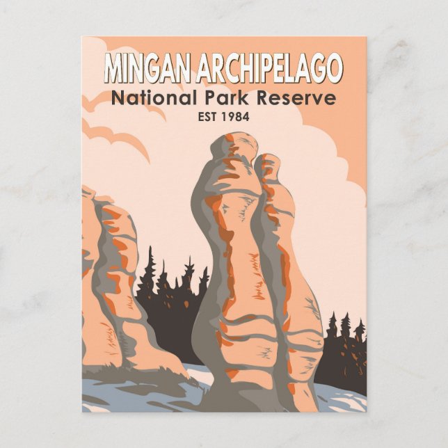 Mingan Archipelago National Park Reserve Vintage Postcard (Front)