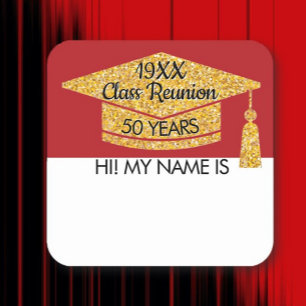 Mingle! Wear this class reunion name tag