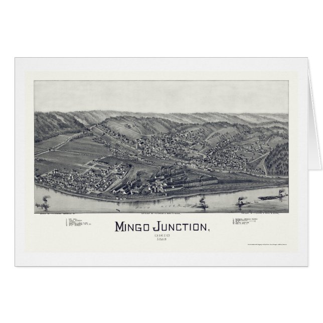 Mingo Junction, OH Panoramic Map - 1895 (Front Horizontal)