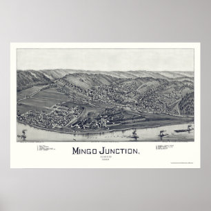 Mingo Junction, OH Panoramic Map - 1895 Poster