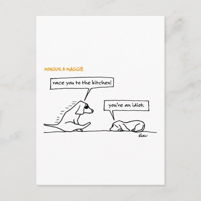 Mingus & Maggie >> Race Postcard (Front)