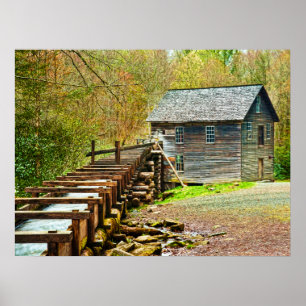 Mingus Mill, Great Smoky Mountains Poster