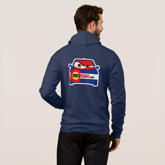 MINI5280 Eyes Logo Zip-Front Hoodie (Back Full)