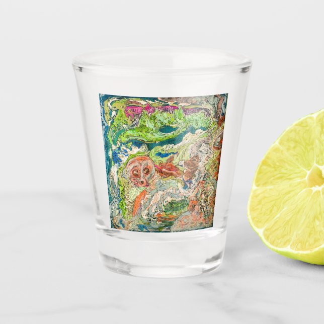 Mini Abstract Art Shot Glass (Front)