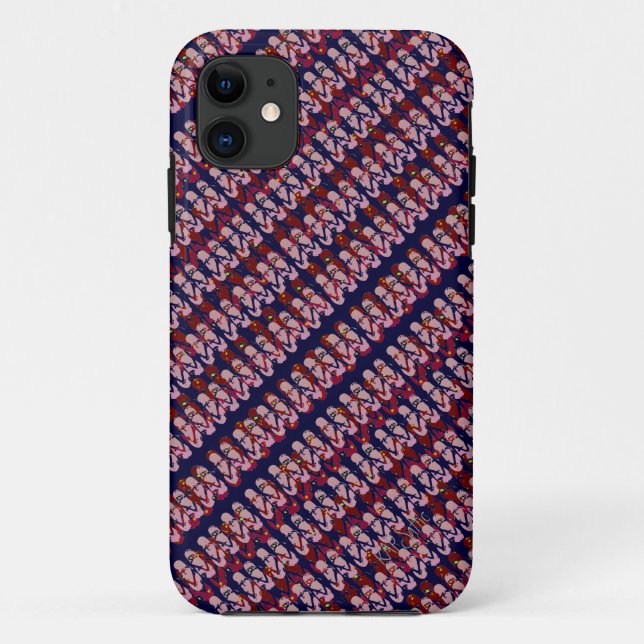 Mini Abstract Flip Flops Design (pink/red/navy) Case-Mate iPhone Case (Back)
