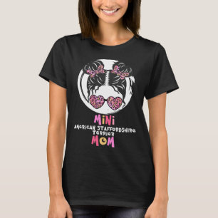 Mini American Staffordshire Terrier Mum little gir T-Shirt