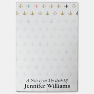 Mini Anchor Pattern   Add Your Name Post-it Notes