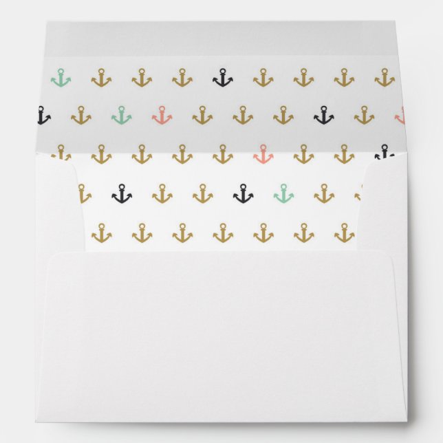 Mini Anchor Pattern Envelope (Back (Bottom))