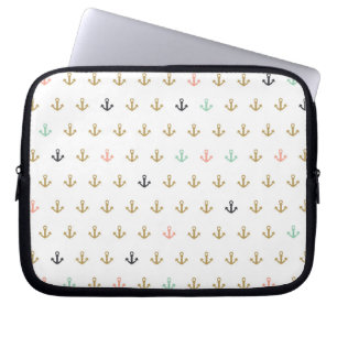 Mini Anchor Pattern Laptop Sleeve
