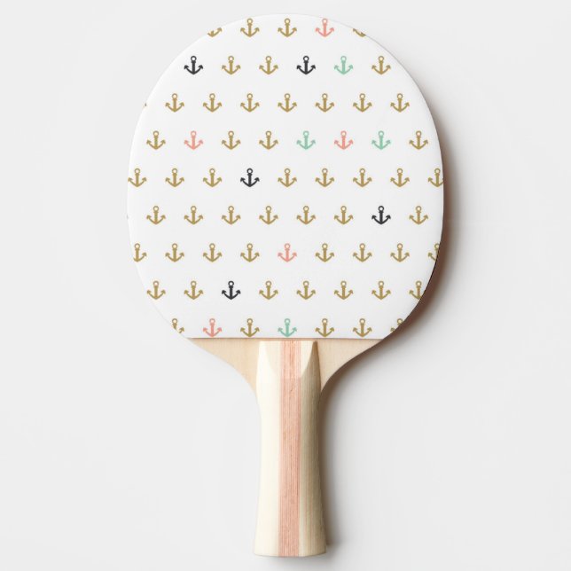 Mini Anchor Pattern Ping Pong Paddle (Front)