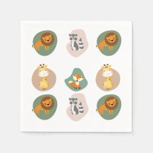 Mini animals pattern napkin