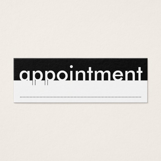 mini appointment card (Front)