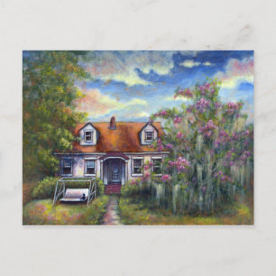 Mini Art Cat Tree Moss Swing Southern Home Love Postcard